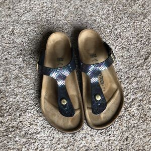 Birkenstock Gizeh RARE metallic/black multi 39